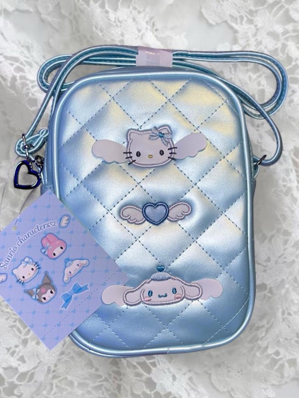 Angel Love Letter Sanrio Friends Quilted Mini Crossbody Bag 🪽